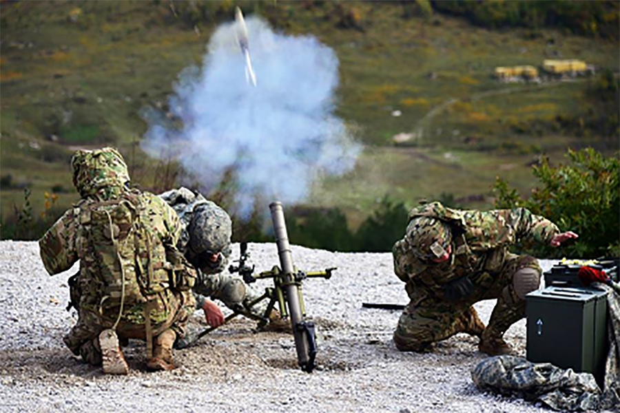 Mortar Firing Photo