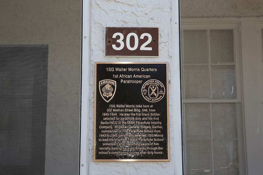 1SG  Walter Morris Quarters Plaque
