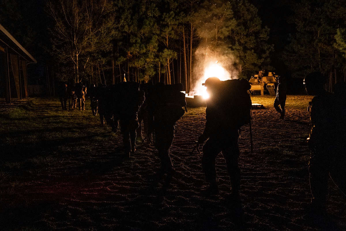 After a 12-mile ruck march 