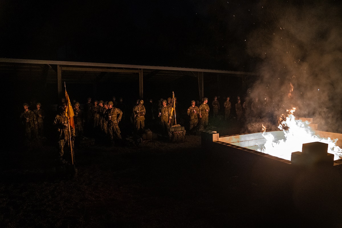 After a 12-mile ruck march 