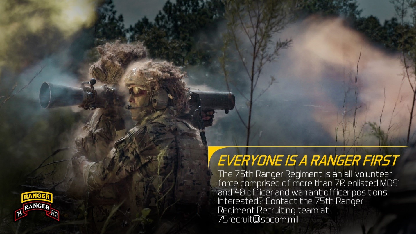 75th Ranger Everyone is a Ranger First